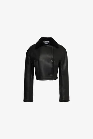 Jacquemus Womens The Marino Shearling-Lined Leather Jacket