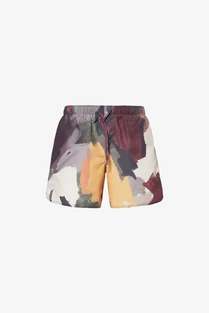 J.W.Anderson Mens Regular-Fit Graphic-Pattern Swimshorts