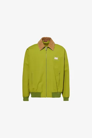 Gucci Mens Pointed-Collar Monogram Cotton-Canvas Jacket