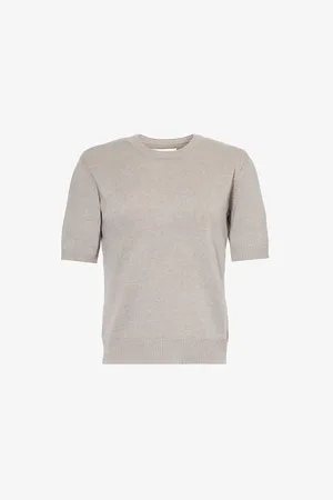 TOVE Womens Lura Short-Sleeve Brushed Cashmere Knitted Top