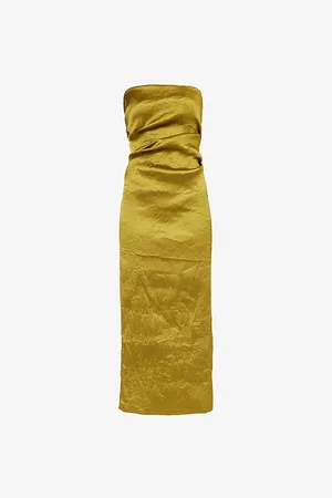 TOVE Womens Kezia Asymmetric-Drape Strapless Woven Maxi Dress