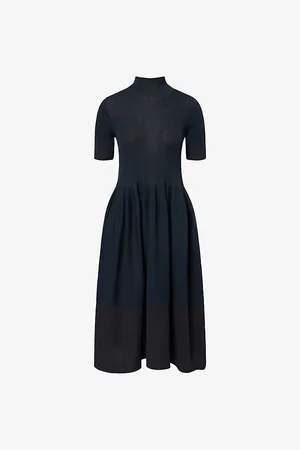 CFCL Womens Rivulet Short-Sleeves Knitted Midi Dress