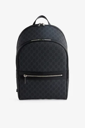 Gucci Mens Gg-Monogram Coated-Canvas Backpack