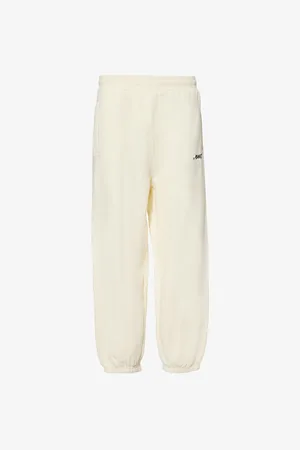 AWAKE NY Mens Classic Logo-Embroidered Cotton Jogging Bottoms