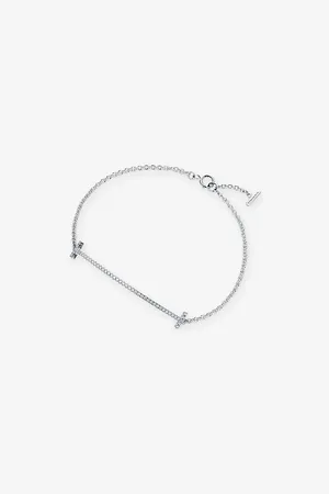 Tiffany & Co. Tiffany T Smile 18ct White-Gold and Diamond Bracelet