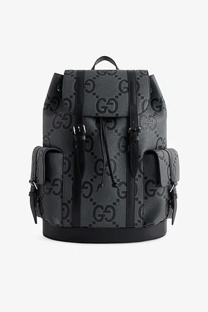 Gucci Mens Jumbo Gg-Monogram Leather Backpack