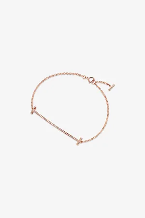 Tiffany & Co. Tiffany T Smile 18ct Rose-Gold and Diamond Bracelet