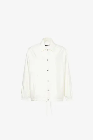 Jil Sander Mens Spread-Collar Drawstring-Hem Regular-Fit Shell Jacket