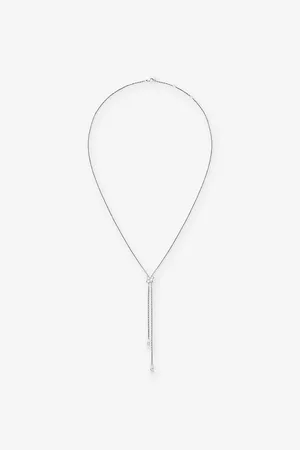 CHAUMET Womens Bee De 18ct White-Gold and 0.27ct Brilliant-Cut Diamond Pendant Necklace