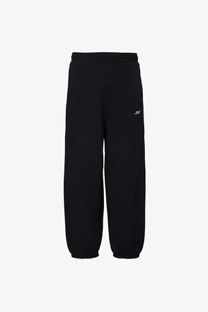 AWAKE NY Mens Classic Logo-Embroidered Cotton Jogging Bottoms