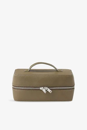 Sandro Mens Logo-Embossed Leather Washbag