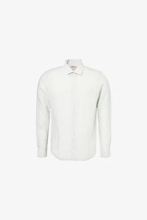 Orlebar Brown Mens Giles Long-Sleeve Linen Shirt