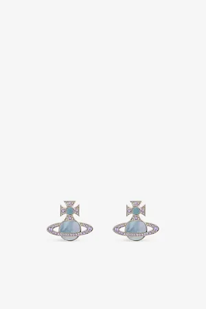 Vivienne Westwood Womens Rina Platinum-Plated Brass and Aquamarine Earrings