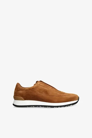 JOHN LOBB Mens Lift Slip-On Suede Low-Top Trainers