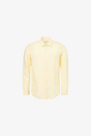 Orlebar Brown Mens Giles Long-Sleeve Linen Shirt