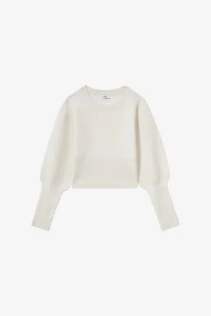 Reiss Womens Ella Balloon-Sleeve Wool-Blend Jumper