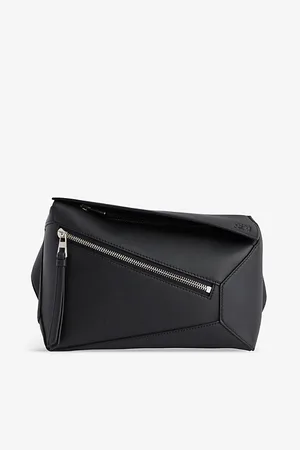 Loewe Mens Puzzle Edge Brand-Debossed Small Leather Bum Bag