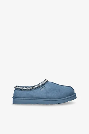 UGG Mens Tasman Contrast-Stitch Suede and Shearling Slippers