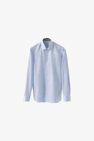 Eton Mens Solid Signature Paisley Slim-Fit Cotton Shirt