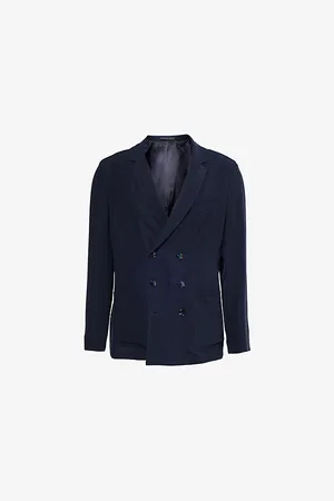 Giorgio Armani Mens Notch-Lapel Double-Breasted Woven Jacket