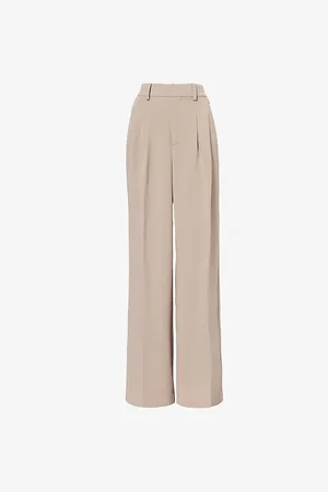 GOOD AMERICAN Womens Luxe Suiting Wide-Leg Woven Trousers