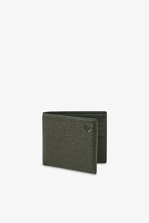 ASPINAL OF LONDON Mens Billfold Logo-Embellished Leather Wallet