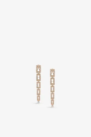 Bvlgari B.Zero1 18ct Rose-Gold and 1.41ct Brilliant-Cut Diamond Drop Earrings