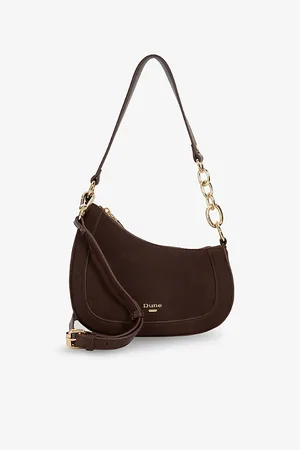 Dune Direction Small Suede Shoulder Bag