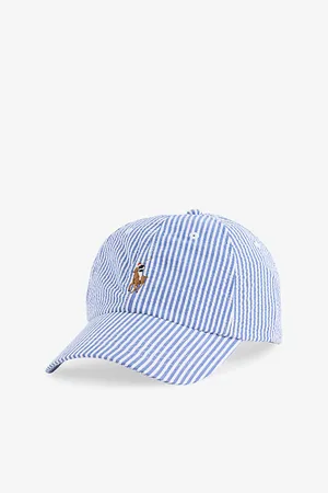 Ralph Lauren Mens Polo Pony-Embroidered Striped Cotton Baseball Cap