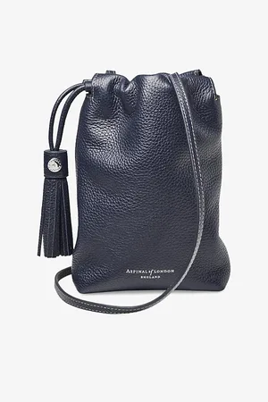 ASPINAL OF LONDON Womens Hudson Small Leather Drawstring Crossbody Bag