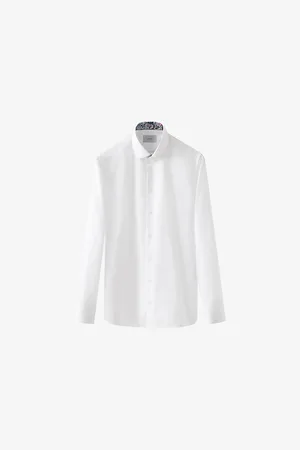 Eton Mens Solid Signature Paisley Slim-Fit Cotton Shirt