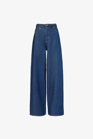 ZIMMERMANN Womens Flared-Leg Relaxed Stretch-Denim Jeans