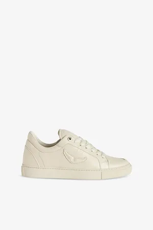 Zadig & Voltaire Womens Fly On Wing-Embroidered Leather Low-Top Trainers