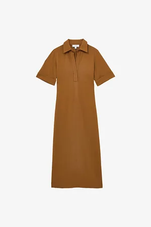 Reiss Womens Astrid Slim-Fit Stretch-Jersey Midi Dress