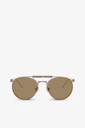 Brunello Cucinelli Womens Bc2004St Sartorial Sunset Phantos-Frame Titanium Sunglasses