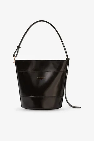 Claudie Pierlot Womens Adjustable-Strap Leather Bucket Bag