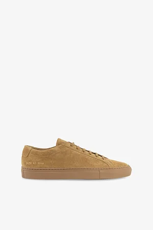 COMMON PROJECTS Mens Achilles Branded Suede Low-Top Trainers