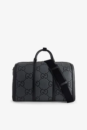 Gucci Mens Jumbo Gg Leather Duffle Bag
