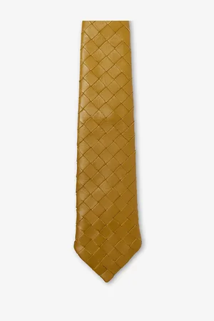 Bottega Veneta Mens Intrecciato Leather Tie