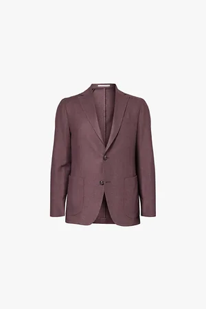 ELEVENTY Mens Single-Breasted Notch-Lapel Silk-Cashmere Blend Blazer