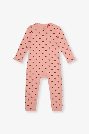 Konges Sløjd Heart-Print Pointelle Cotton Romper 9-18 Months