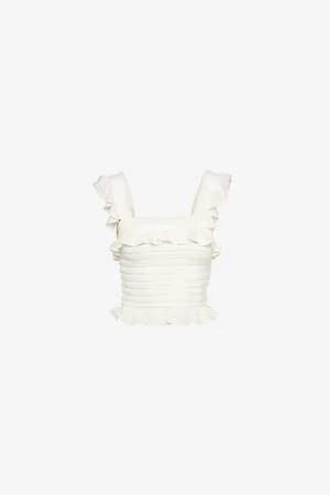 ZIMMERMANN Womens Lace Frill Knitted Cami Top