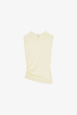 Reiss Womens Sadie Cap-Sleeved Jersey Top