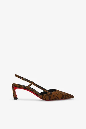 Christian Louboutin Womens Condoroline 55 Patent-Leather Heeled Courts