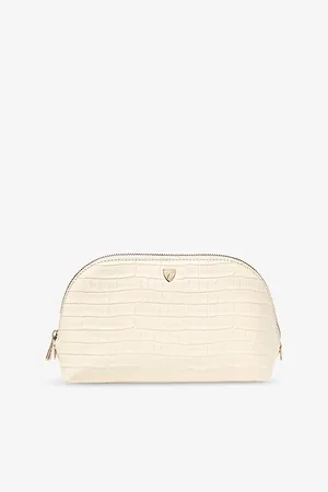 ASPINAL OF LONDON Womens Classic Signature-Hardware Leather Cosmetic Case
