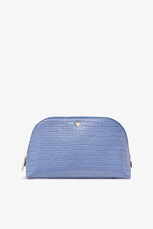 ASPINAL OF LONDON Womens Classic Croc-Embossed Leather Cosmetic Case