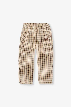Mini Rodini Gingham Embroidered Woven Trouser 9 Months-9 Years