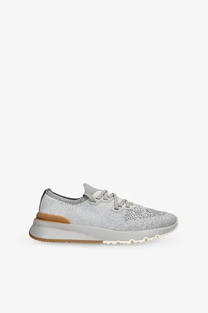 Brunello Cucinelli Brand-Embossed Knitted Low-Top Trainers