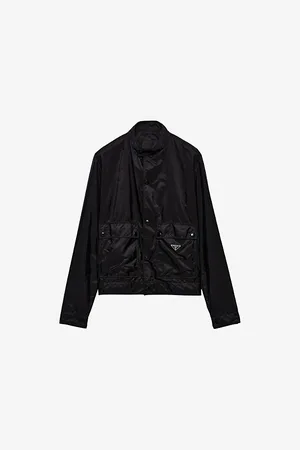 Prada Mens Logo-Embellished Regular-Fit Woven Jacket