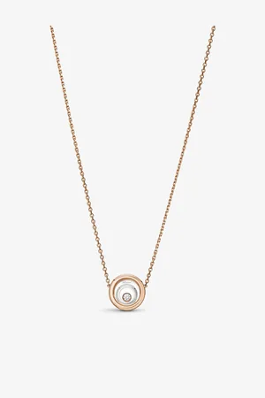 Chopard Happy Spirit 18ct White-Gold, 18ct Rose-Gold and 0.09ct Brilliant-Cut Diamond Pendant Necklace